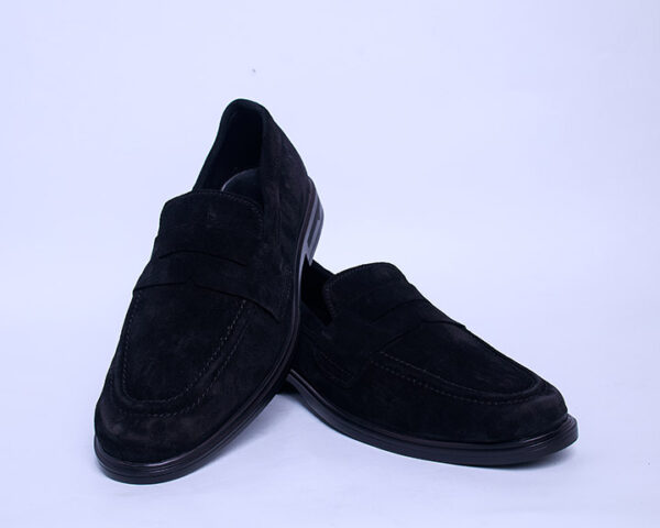 BLACK SUEDE PENNY LOAFERS - Image 2