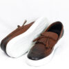 BROWN Leather FRINGE Casual Sneakers - Image 3