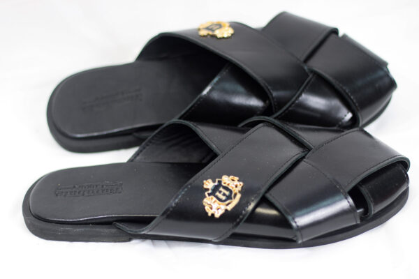 Double Strap Black Sandals