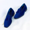 BLUE Velvet Slippers With Blue Tassel - Image 3