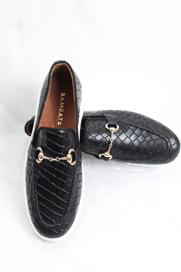 Black Horse-Bit Casual Loafers - Image 10