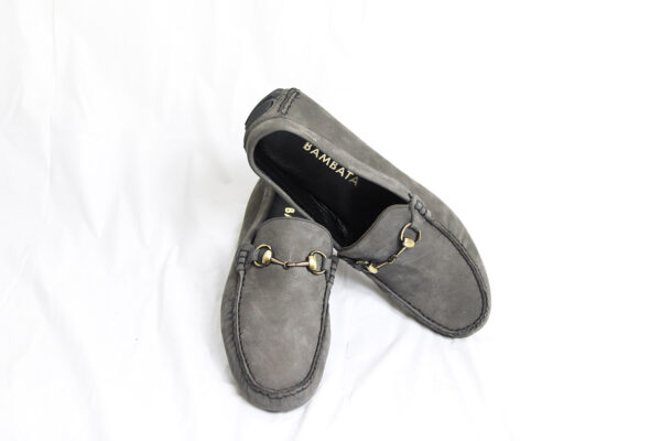 Grey suede driving shoe - Image 2