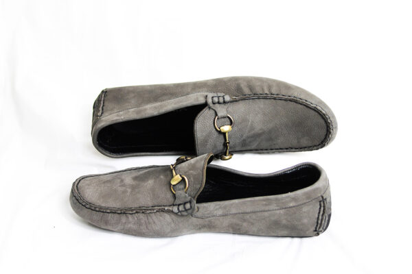 Grey suede driving shoe - Image 3