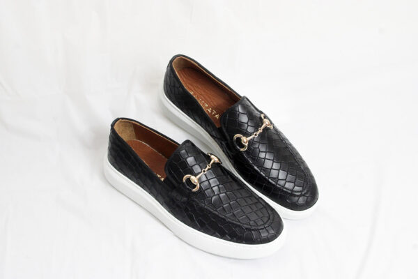 Black Horse-Bit Casual Loafers - Image 2